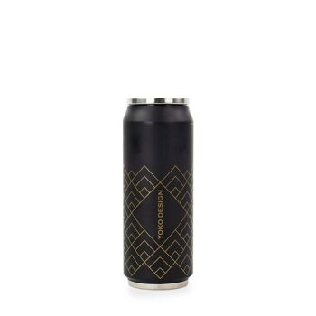 Canette isotherme 500ml art deco noir