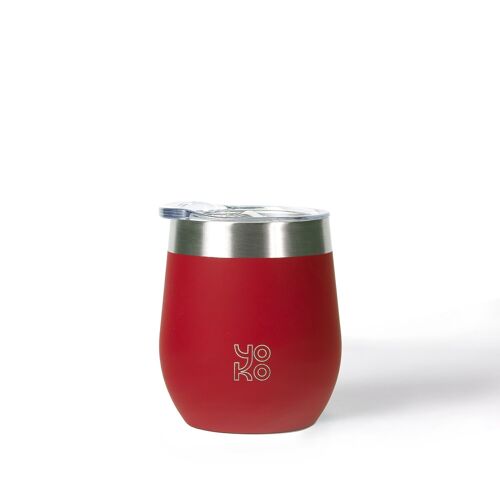 Mug isotherme avec couvercle 250ml rouge