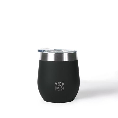 Mug isotherme avec couvercle 250ml - Noir