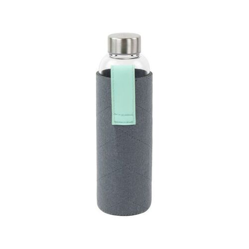 GLASS BOTTLE 550 ml avec pochette feutrine Grise