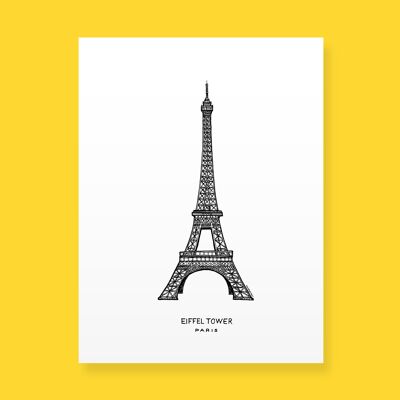 Póster Torre Eiffel, París - Sin marco