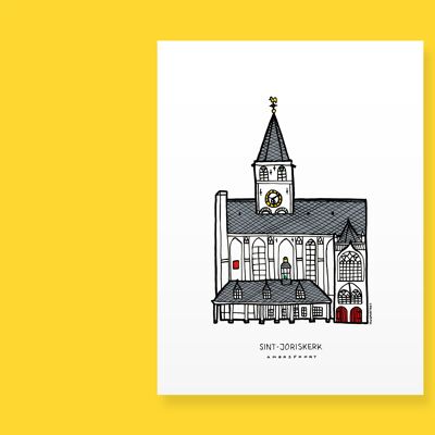 Poster Amersfoort, Sint-Joriskerk - Kein Rahmen