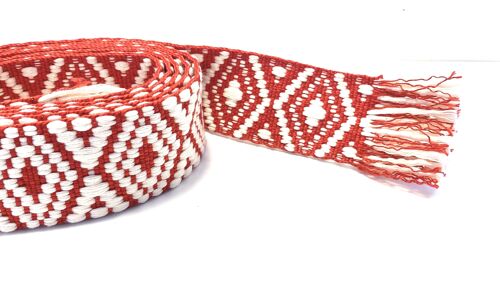 Canvas woven belt red l/xl
