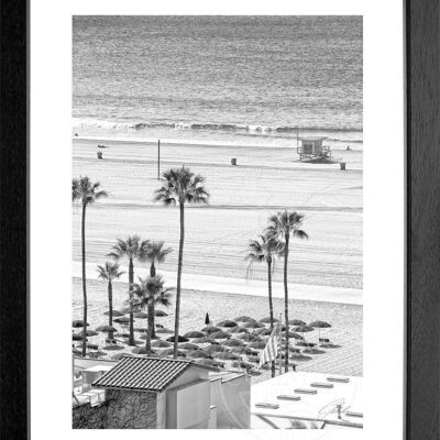 Photo print / poster with frame and passepartout motif California K134 - Motive: color - Size: L (57cm x 45cm) - Frame color: matt black