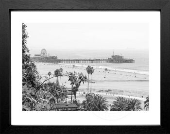 Tirage photo / poster avec cadre et motif passe-partout California K136 - Motif : noir/blanc - Format : MAXI (120cm x 90cm) - Couleur du cadre : noir mat 1