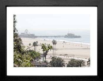 Tirage photo / poster avec cadre et motif passe-partout California K136 - Motif : noir/blanc - Format : MAXI (120cm x 90cm) - Couleur du cadre : noir mat 2