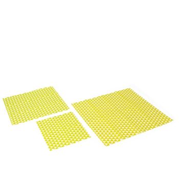 Lot de 3 emballages beewraps. motif geometrique 2