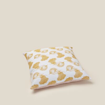 Square cushion cover Mustard Birds 45x45cm - Cover only