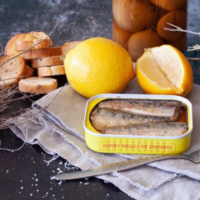 Sardines with candied lemon