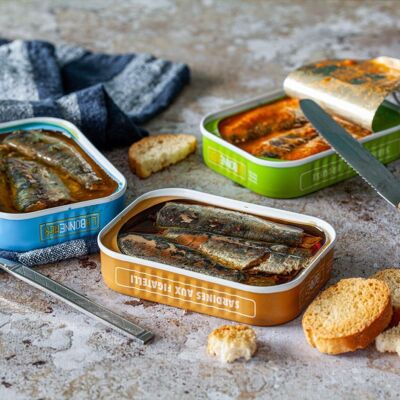 Box of 3 "Corsica" sardines boxes
(figatelli, bush, bastiaise)