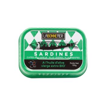 Sardines à l'huile d'olive bio 2