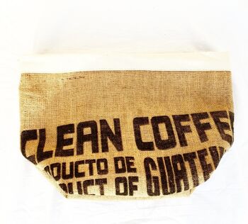 Cache pot en sac de cafe recycle toile de jute guatemala 4