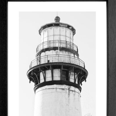Fotodruck / Poster mit Rahmen und Passepartout Motiv Kalifornien Leuchtturm L08 - Motiv: farbe - Grösse: S (25cm x 31cm) - Rahmenfarbe: weiss matt