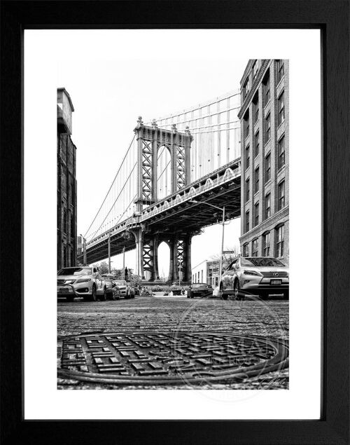 Poster XXL Pont de Brooklyn en noir et blanc