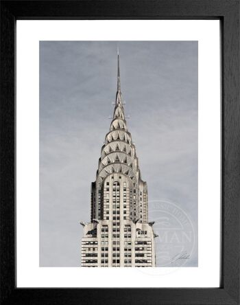 Buy wholesale Photo print / poster with frame and passe-partout motif New  York NY45 - Motif: black/white - Size: XL (80cm x 60cm) - Frame color: matt  white