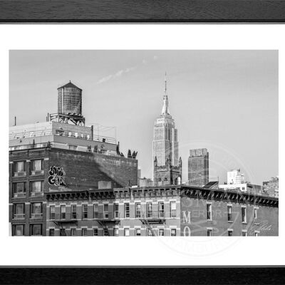 Fotodruck / Poster mit Rahmen und Passepartout Motiv New York NY46 - Motiv: farbe - Grösse: S (25cm x 31cm) - Rahmenfarbe: weiss matt