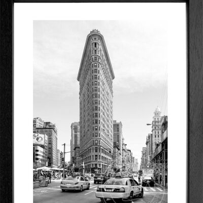 Fotodruck / Poster mit Rahmen und Passepartout Motiv New York NY48 - Motiv: farbe - Grösse: M (35cm x 45cm) - Rahmenfarbe: weiss matt