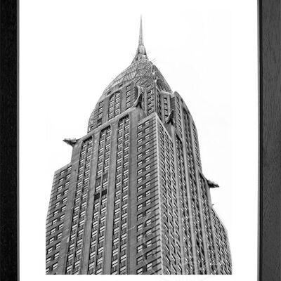 Fotodruck / Poster mit Rahmen und Passepartout Motiv New York NY49 - Motiv: farbe - Grösse: MAXI (120cm x 90cm) - Rahmenfarbe: weiss matt