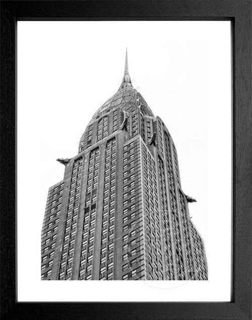 Buy wholesale Photo print / poster with frame and passepartout motif New  York NY49 - motif: black/white - size: L (57cm x 45cm) - frame color: white  matt