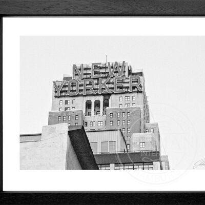 Fotodruck / Poster mit Rahmen und Passepartout Motiv New York NY59 - Motiv: farbe - Grösse: XL (80cm x 60cm) - Rahmenfarbe: schwarz matt