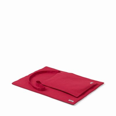 Bettdecke mit Tasche Warmes Rot