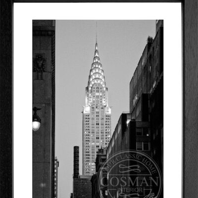 Fotodruck / Poster mit Rahmen und Passepartout Motiv New York NY77 - Motiv: farbe - Grösse: L (57cm x 45cm ) - Rahmenfarbe: schwarz matt