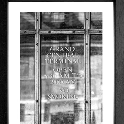 Fotodruck / Poster mit Rahmen und Passepartout Motiv New York NY87 - Motiv: farbe - Grösse: M (35cm x 45cm) - Rahmenfarbe: schwarz matt