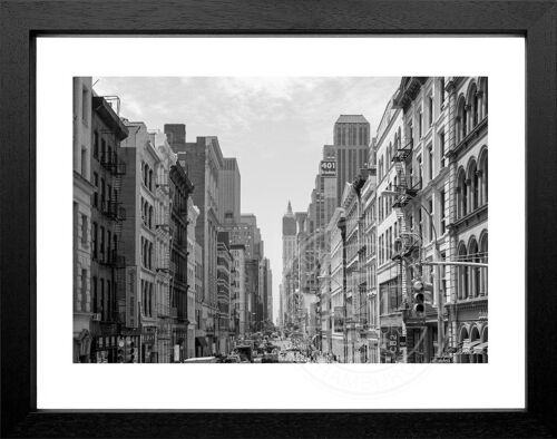 Fotodruck / Poster mit Rahmen und Passepartout Motiv New York NY86 - Motiv: farbe - Grösse: L (57cm x 45cm ) - Rahmenfarbe: weiss matt