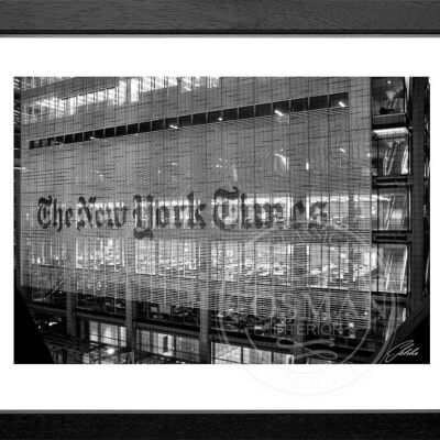 Fotodruck / Poster mit Rahmen und Passepartout Motiv New York NY98 - Motiv: schwarz/weiss - Grösse: S (25cm x 31cm) - Rahmenfarbe: schwarz matt