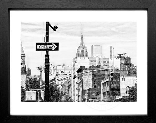 45cm) M - - size: New (35cm York poster with motif motif: wholesale black/white matt / color: x frame passepartout NY28 Photo black Buy and - print frame