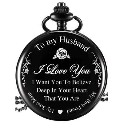 To My Husband - I Want To Believe Pocket Watch