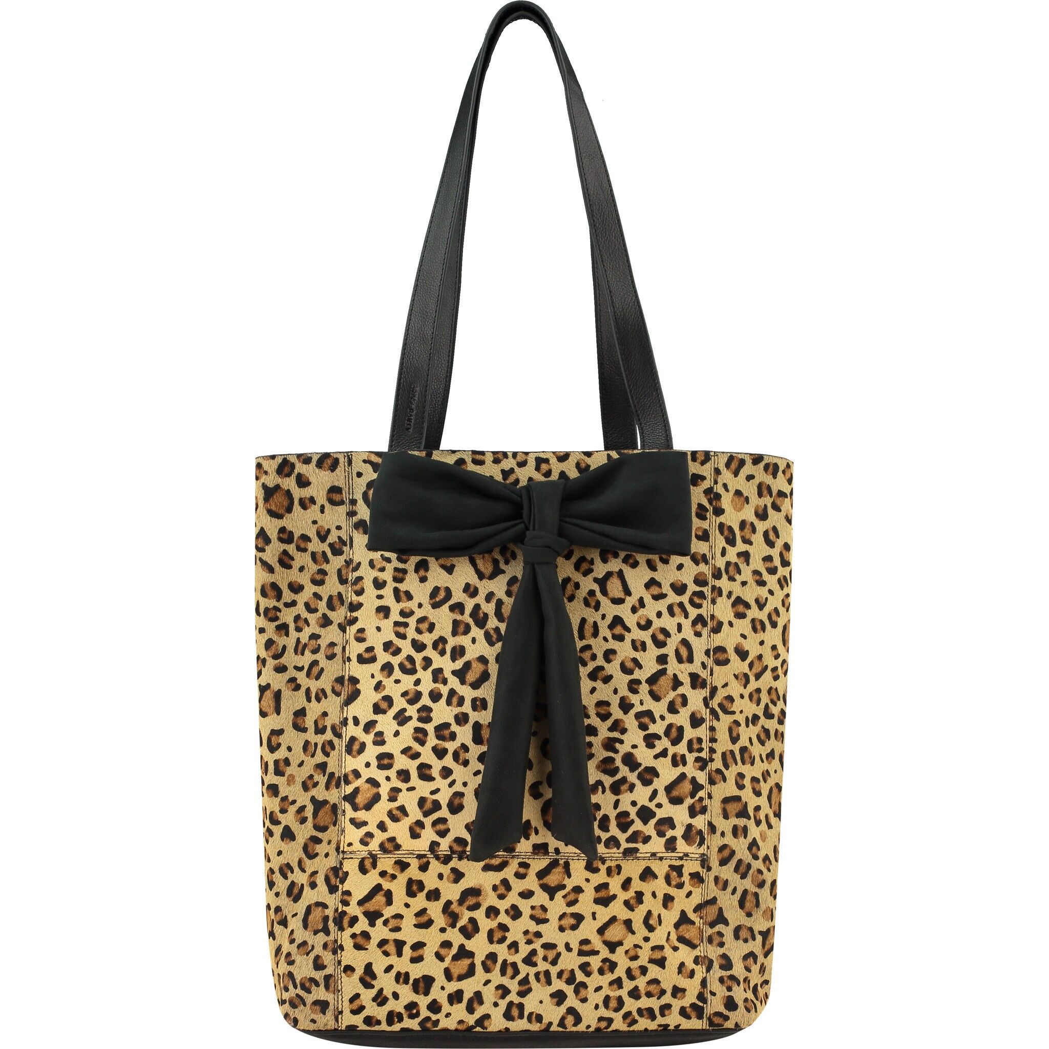 Buy wholesale Blue Leopard Print Calf Hair Leather Top Handle Grab Bag