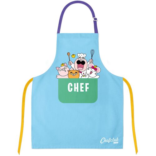 Tablier en Coton Chefclub Kids Bleu