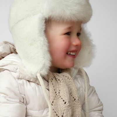 Cappello da cacciatore per bambini in pelliccia di alpaca - Realizzato su ordinazione