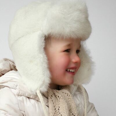 Cappello da cacciatore per bambini in pelliccia di alpaca - Realizzato su ordinazione