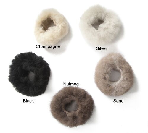 Alpaca Fur Cuffs - Black