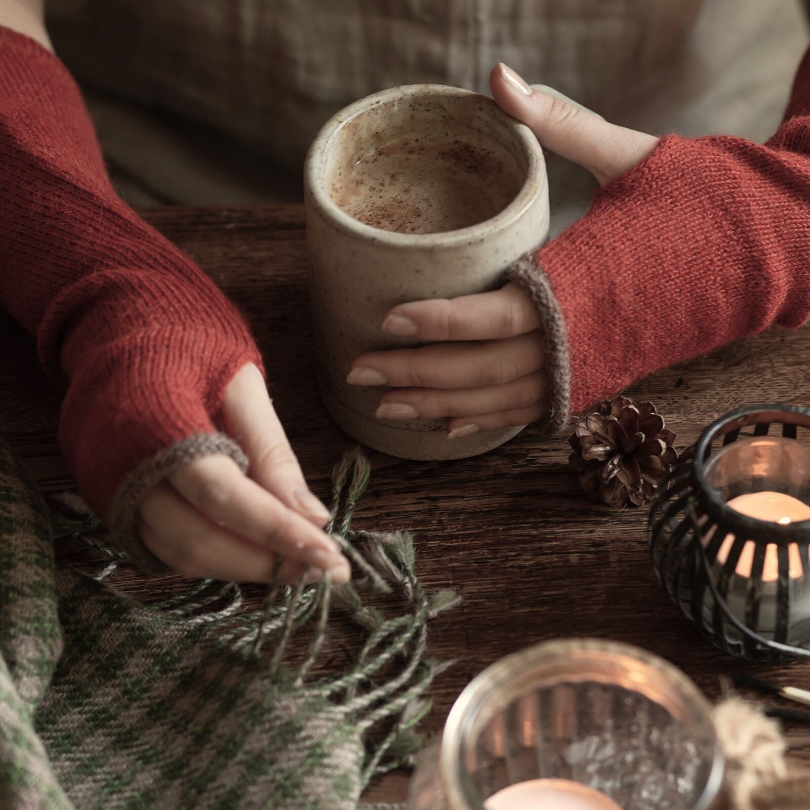 Lange Alpaka-Fäustlinge