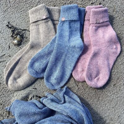Chaussettes soyeuses en alpaga pour femme - 100 % alpaga