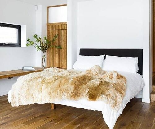 The Alpaca Fur Throw by Samantha Holmes - Made to Order / / Champagne