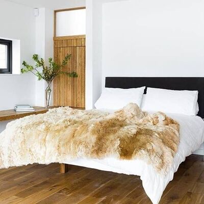 The Alpaca Fur Throw by Samantha Holmes - Made to Order / / Champagne