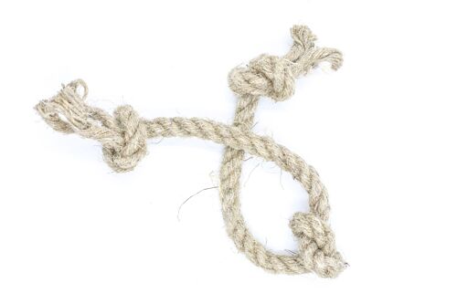 Small Rope Dog Toy | Hemp | Eco Friendly | 3 knots