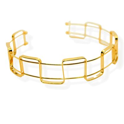 Choker Rectangular Plateado