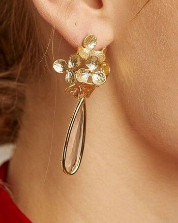 Boucles d'Oreilles Fleurs Bouquet de Cristal 1