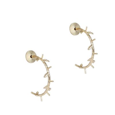 Boucles d'oreilles couronne d'or