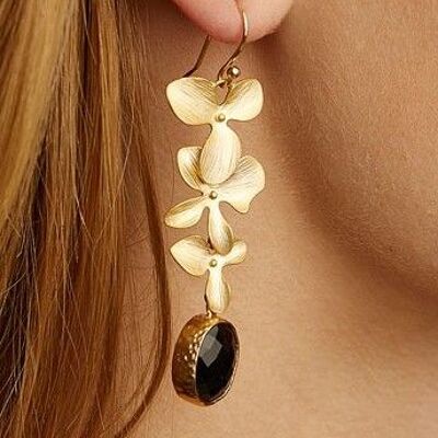 Black Gladiolus Earrings