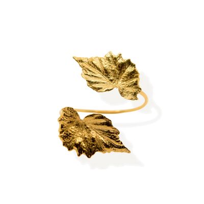 Bracelet feuilles dorées Argent