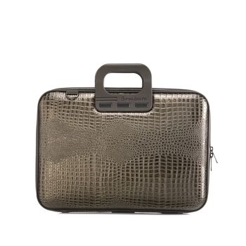 Sac Bombata Shiny Cocco 15.6" Charcoal + B00035 1