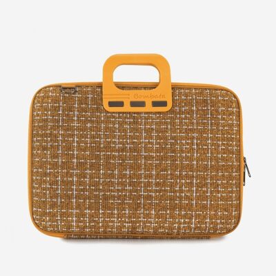 Borsa Bombata Tweed 15.6" Giallo + B00032