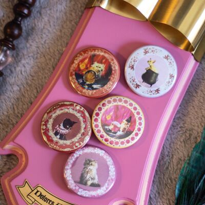 Collection of 5 Dolores Umbridge Cats badges