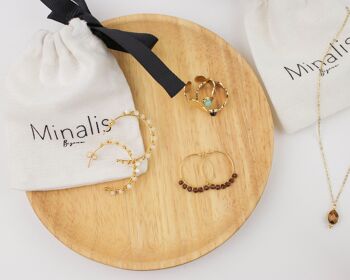Collier minimaliste avec pendentifs pierres naturelles de labradorites ou amazonites 7